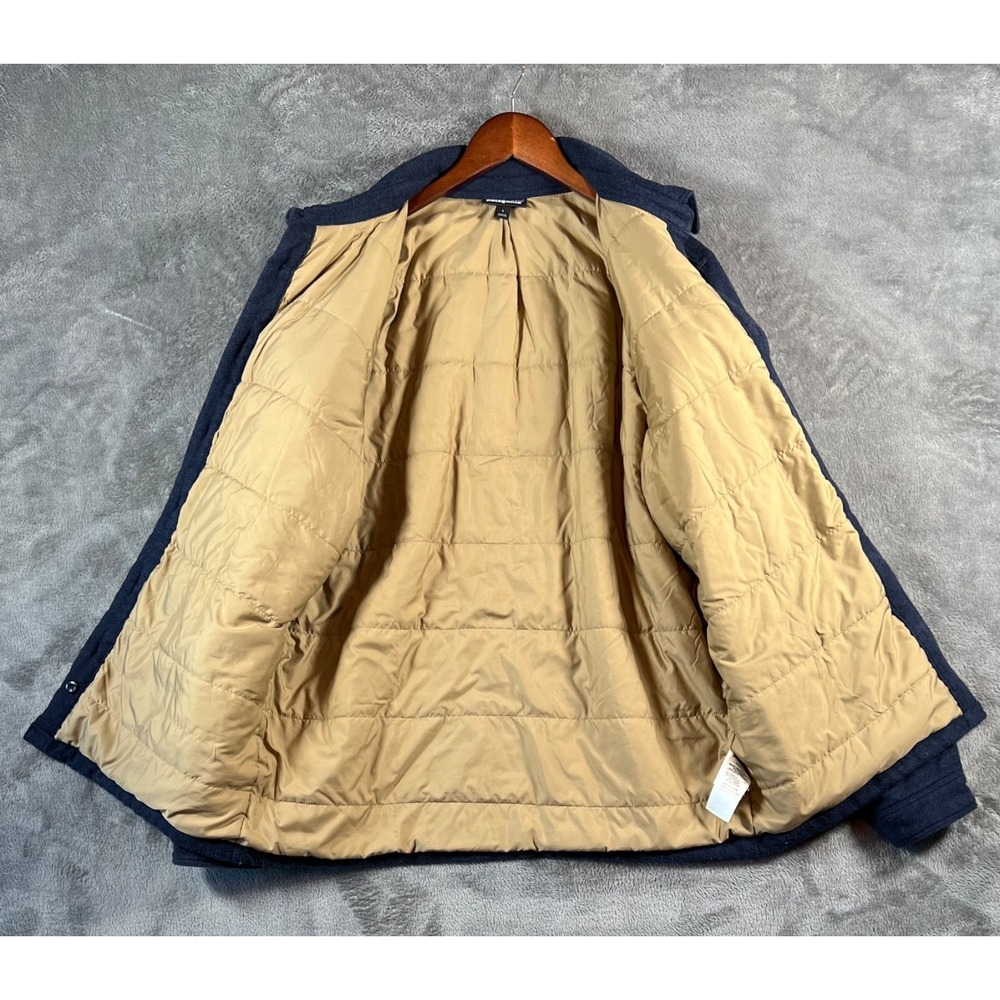 Patagonia Insulated Fjord Flannel Jacket Mens Large Navy Blue Shacket 27640 - Picture 3 of 11
